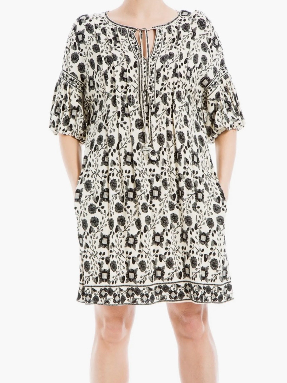 Max Studio - Floral Puff Sleeve Shift Dress